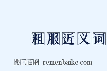 亂頭粗服近义词是什么意思的图片